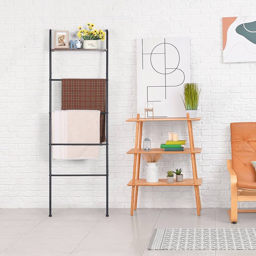 タオルラック　ラダーラック　デコワルター　LIVINGMOTIF 楽天市場】【特典付】［ ラダーハンガー タワー ］山崎実業